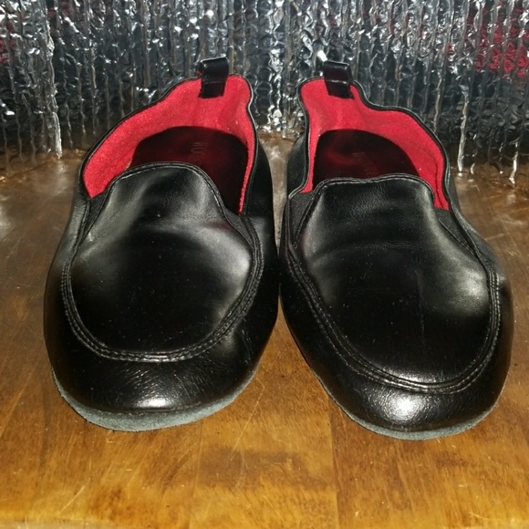 Woodstock Genuine Leather Black Bedroom Slippers